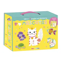 MUNDICROM - Libro Mascotas + 5 Puzles Con Textura -