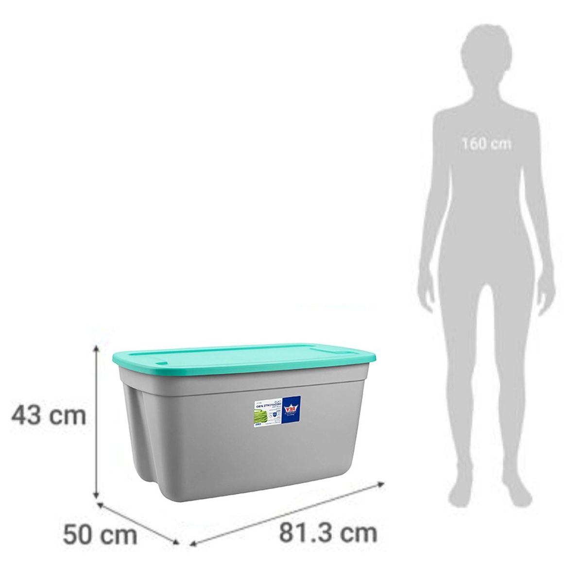 REYPLAST - Caja Organizadora Almacenamiento Megaforte 120 Lts