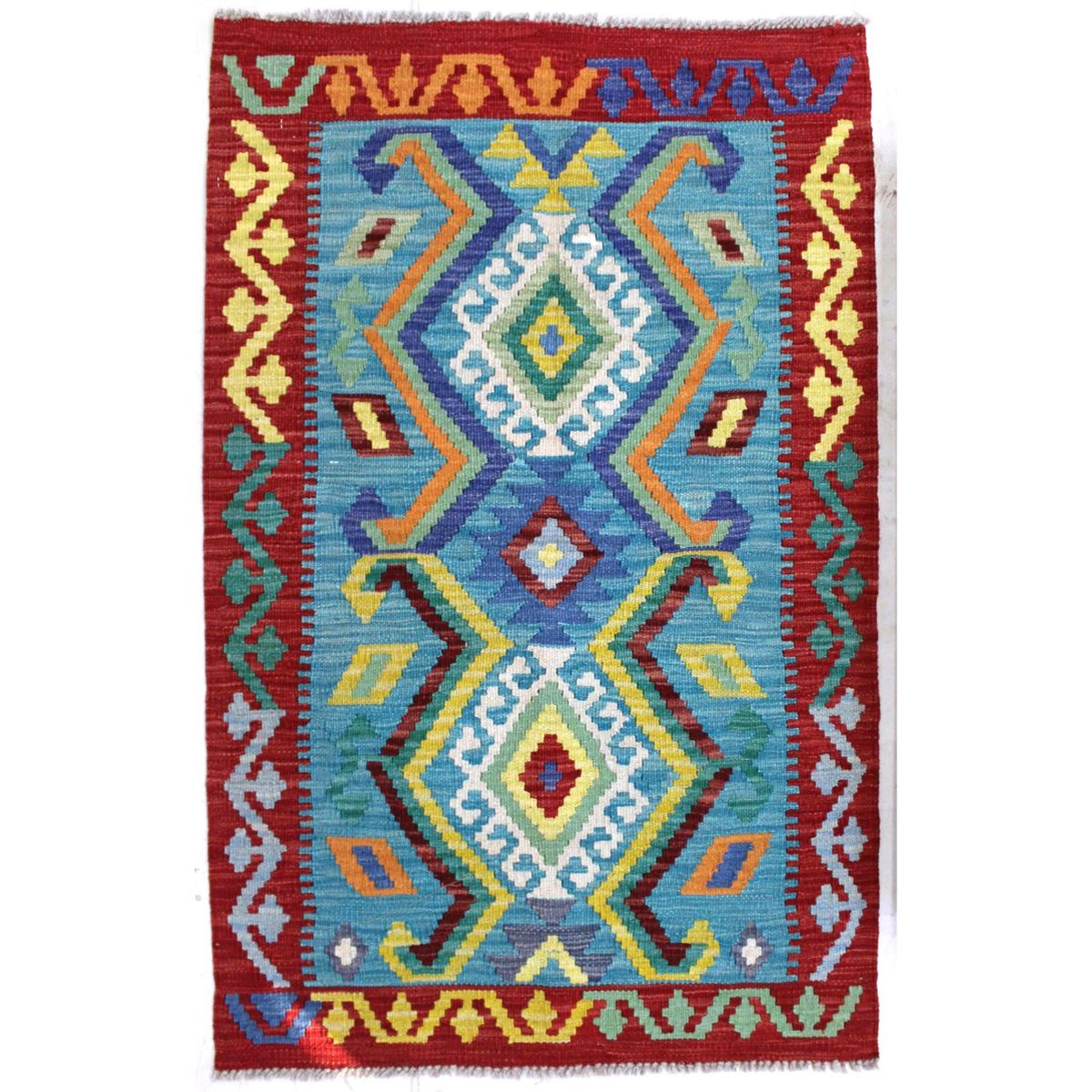 BAZHARS - ALFOMBRA BAZHARS 118X082 CM ARTESANAL KILIM VEGI