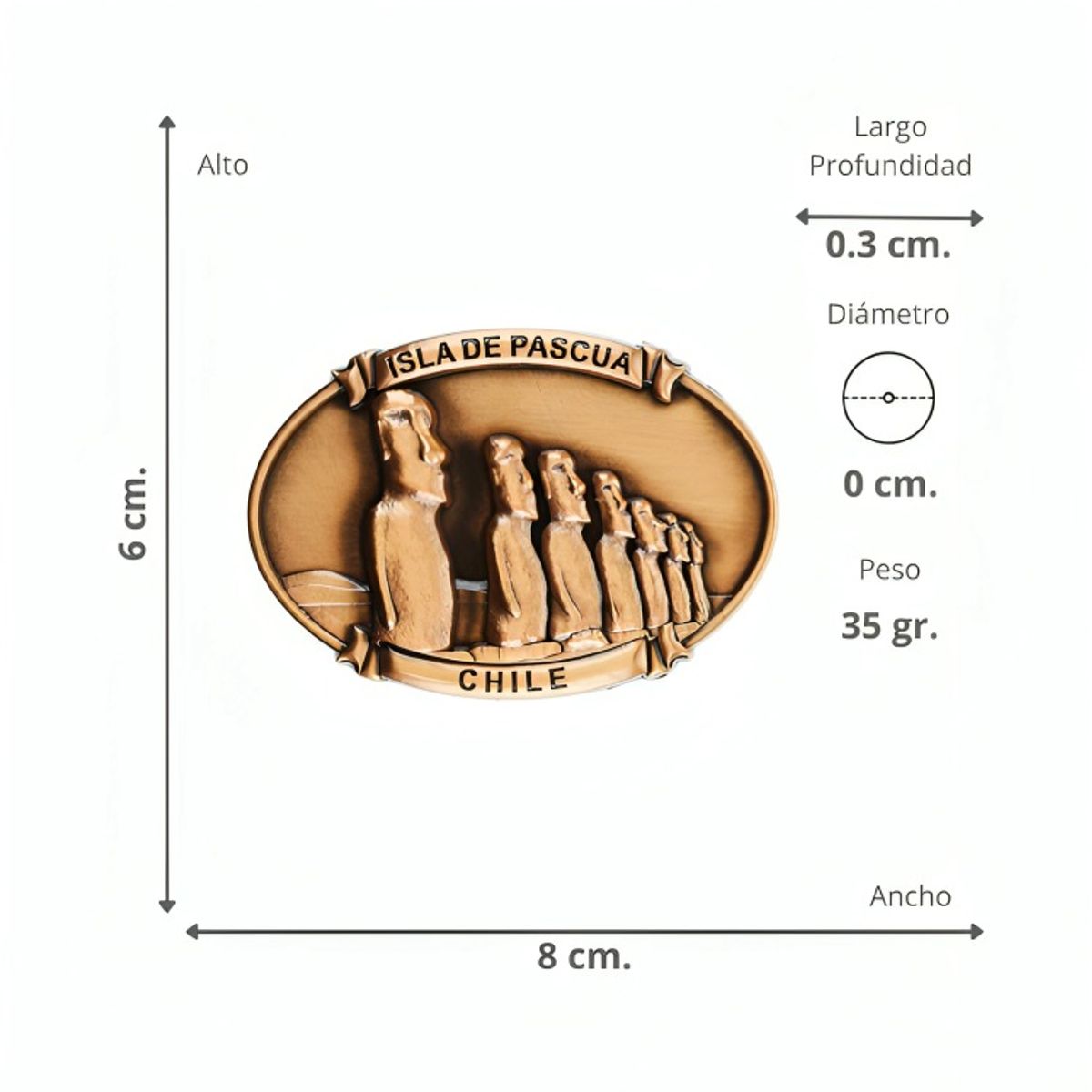 OEM - Pack 4 Iman color cobre Rapanui