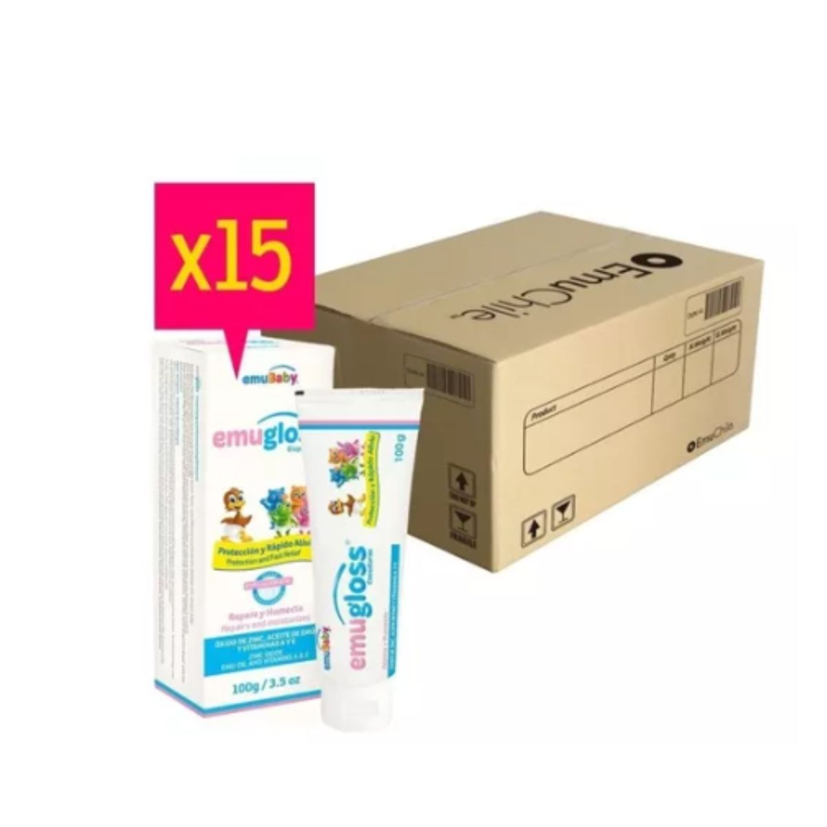 EMUBABY - Pomada Protectora Emugloss 100grs De 15 Und