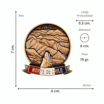 Imagen 2 del producto Pack 4 Iman color cobre Norte de Chile