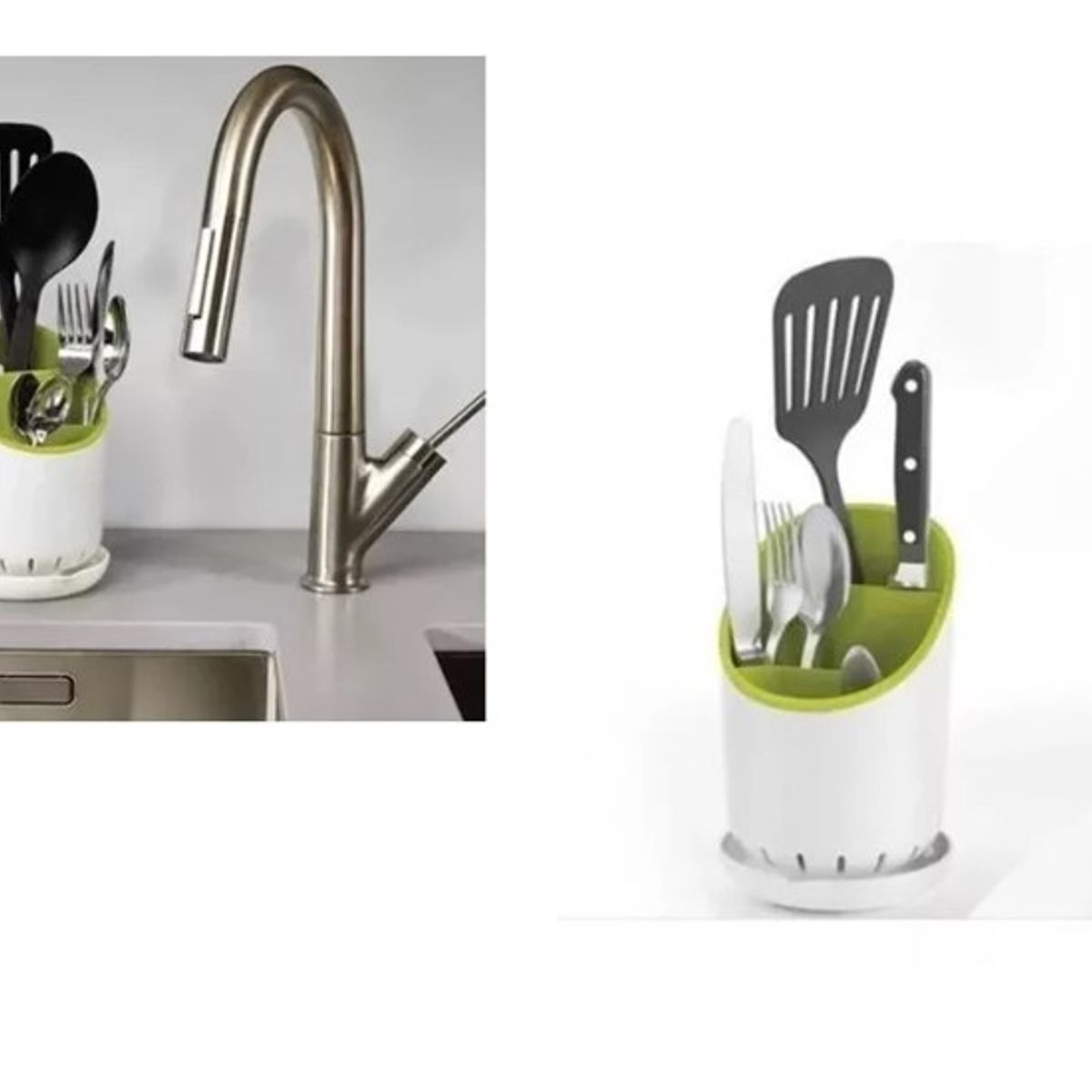 GENERICO - Organizador Escurridor De Cubiertos Con Drenaje Cocina
