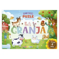 MUNDICROM - Libro Puzle La Granja, 4 Puzles -