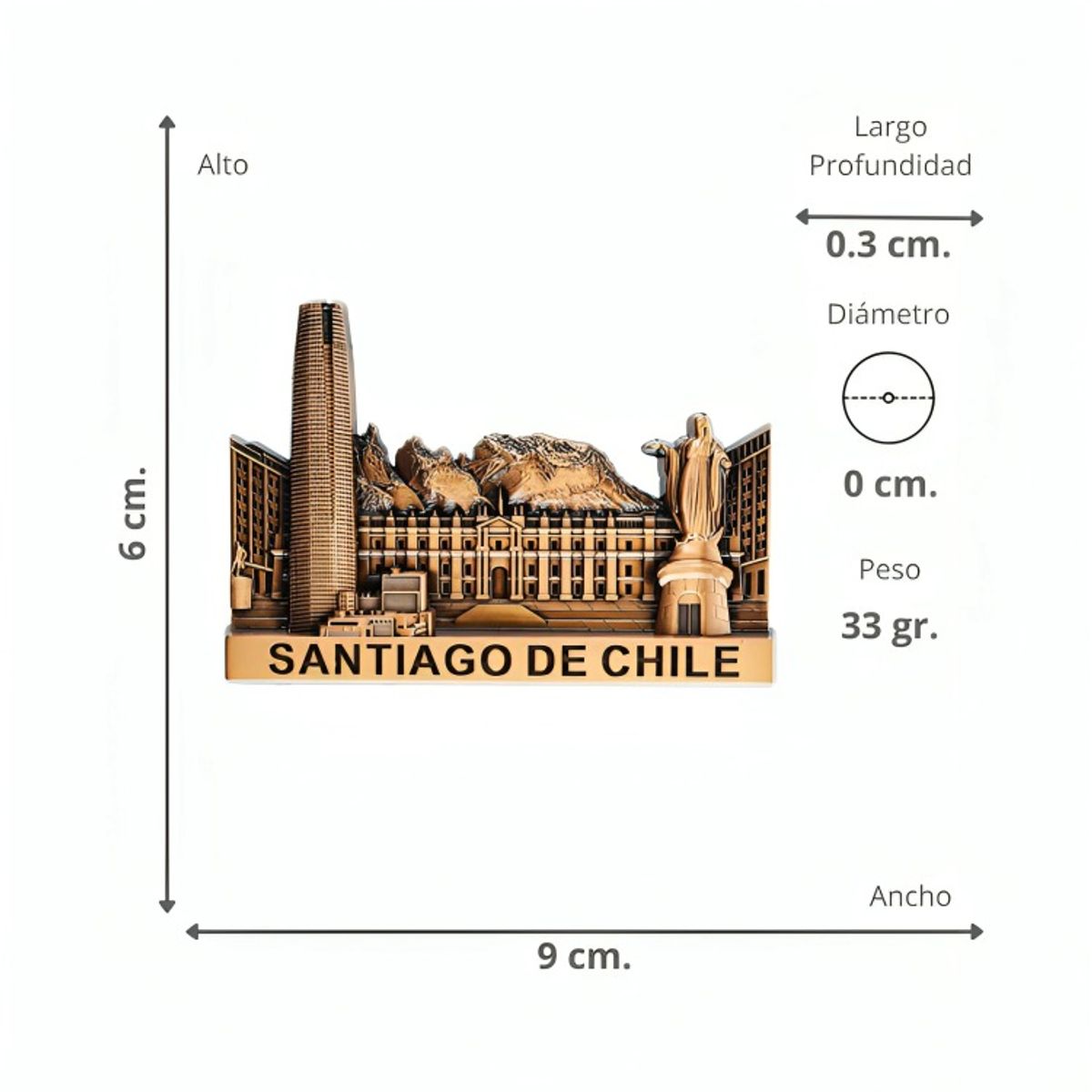 OEM - Pack 4 Iman color cobre Santiago