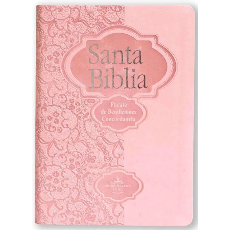 SOCIEDADES BIBLICAS UNIDAS - Biblia Reina Valera 1960 Chica Letra Mediana Imitación Piel Rosa FDB