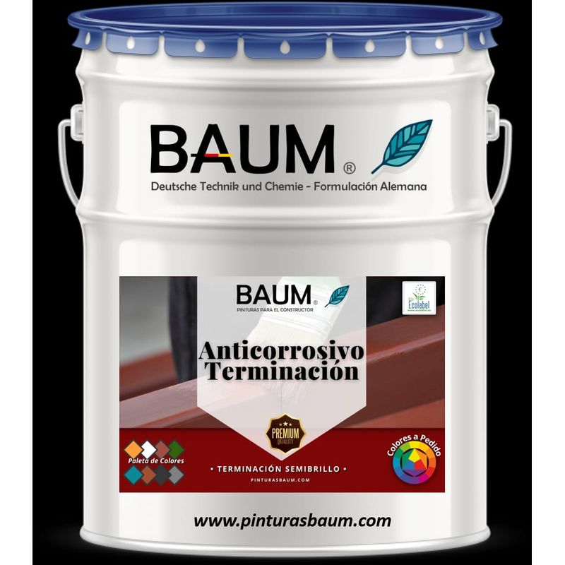 BAUM - Galon Anticorrosivo Terminacion ROJO COLONIAL Baum