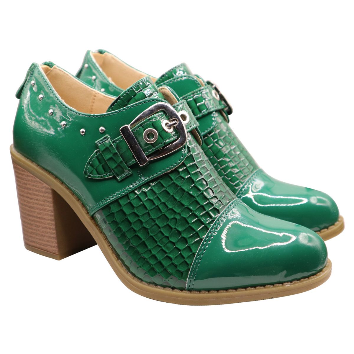 DINASTELLA - Botin correa hebilla Verde