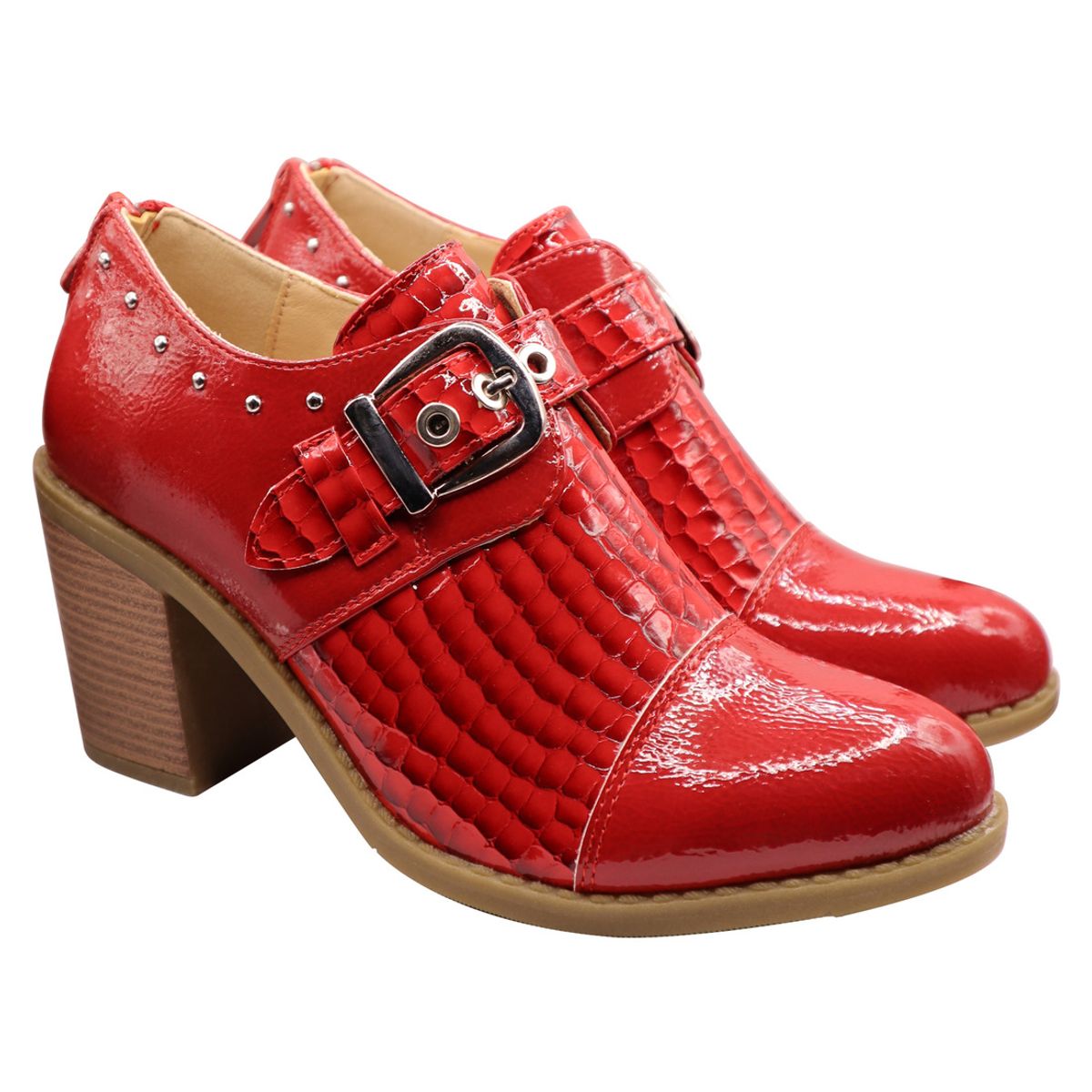 DINASTELLA - Botin correa hebilla Rojo