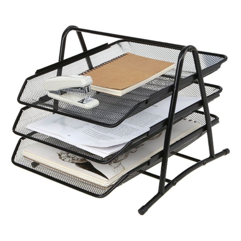 U BUY - Bandeja Organizador Oficina Documentos Escritorio Metal 3 N