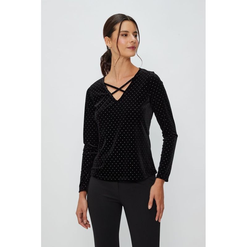 ASH - Polera Lisa Negro Ash