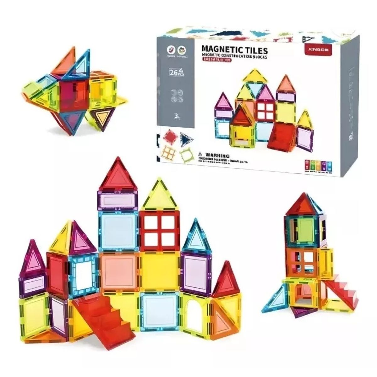 GENERICO - Juego De Construcción Imanes Magnéticos 26 Piezas 3d Niños