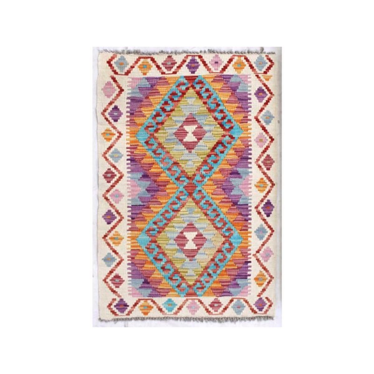 BAZHARS - ALFOMBRA BAZHARS 085X061 CM ARTESANAL KILIM VEGI