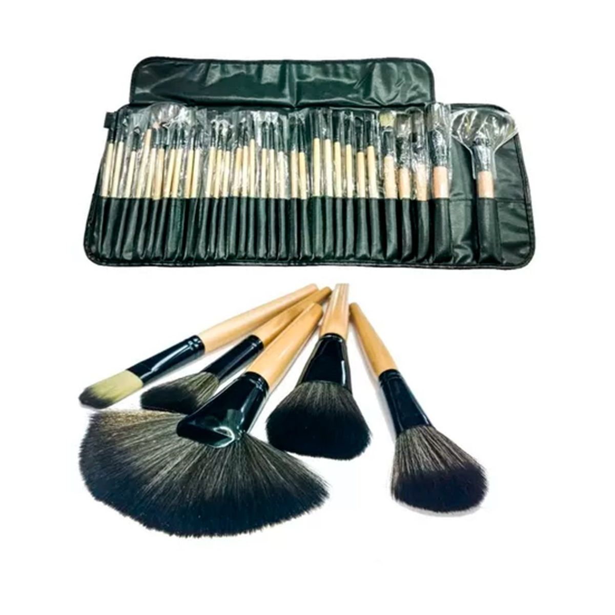 GENERICO - Set 32 Pinceles Y Brochas Maquillaje + Bolso Organizador
