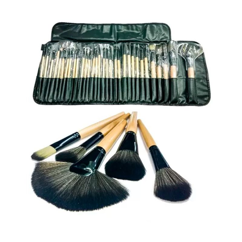 GENERICO - Set 32 Pinceles Y Brochas Maquillaje + Bolso Organizador