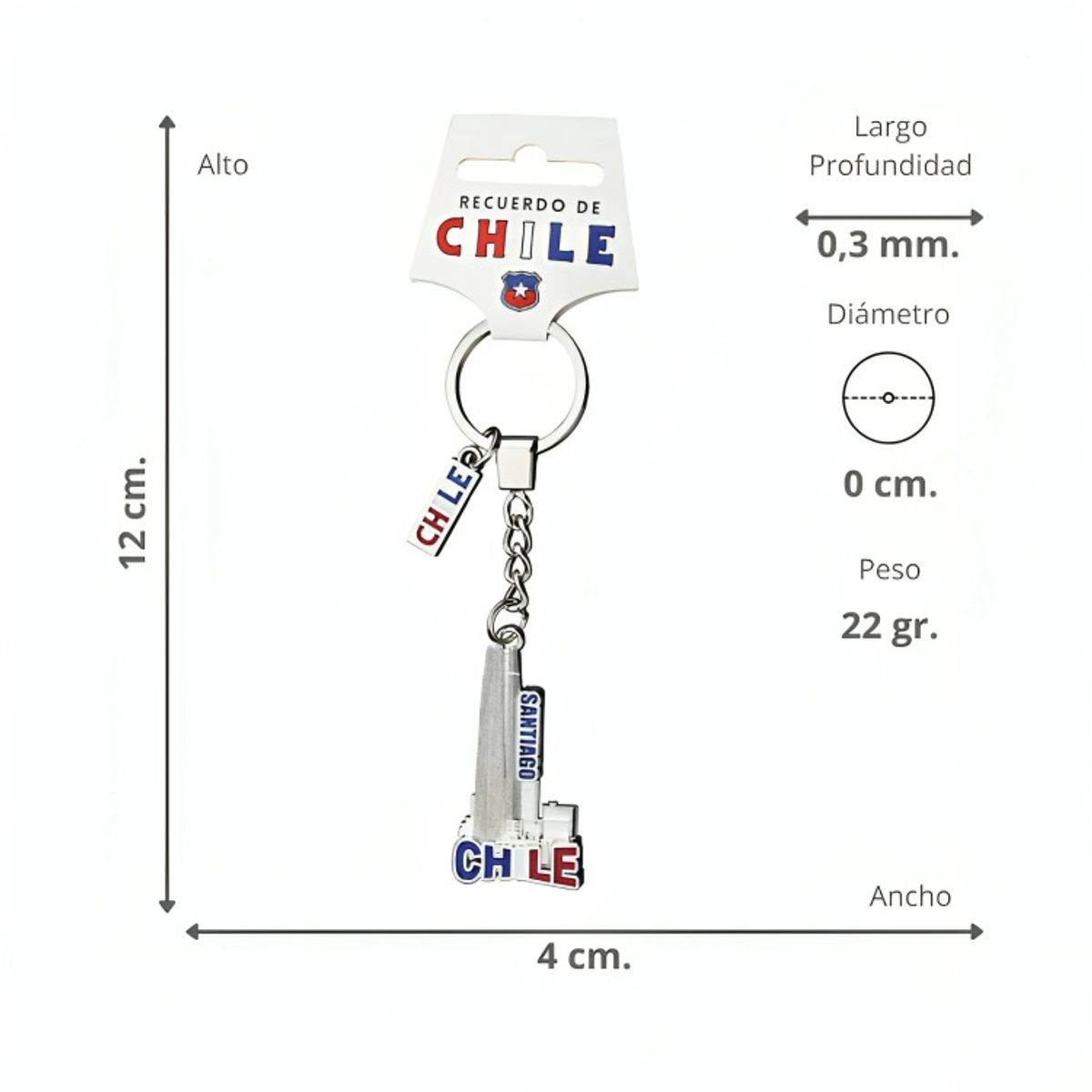 OEM - Pack 4 Llavero Metálico Color Costanera
