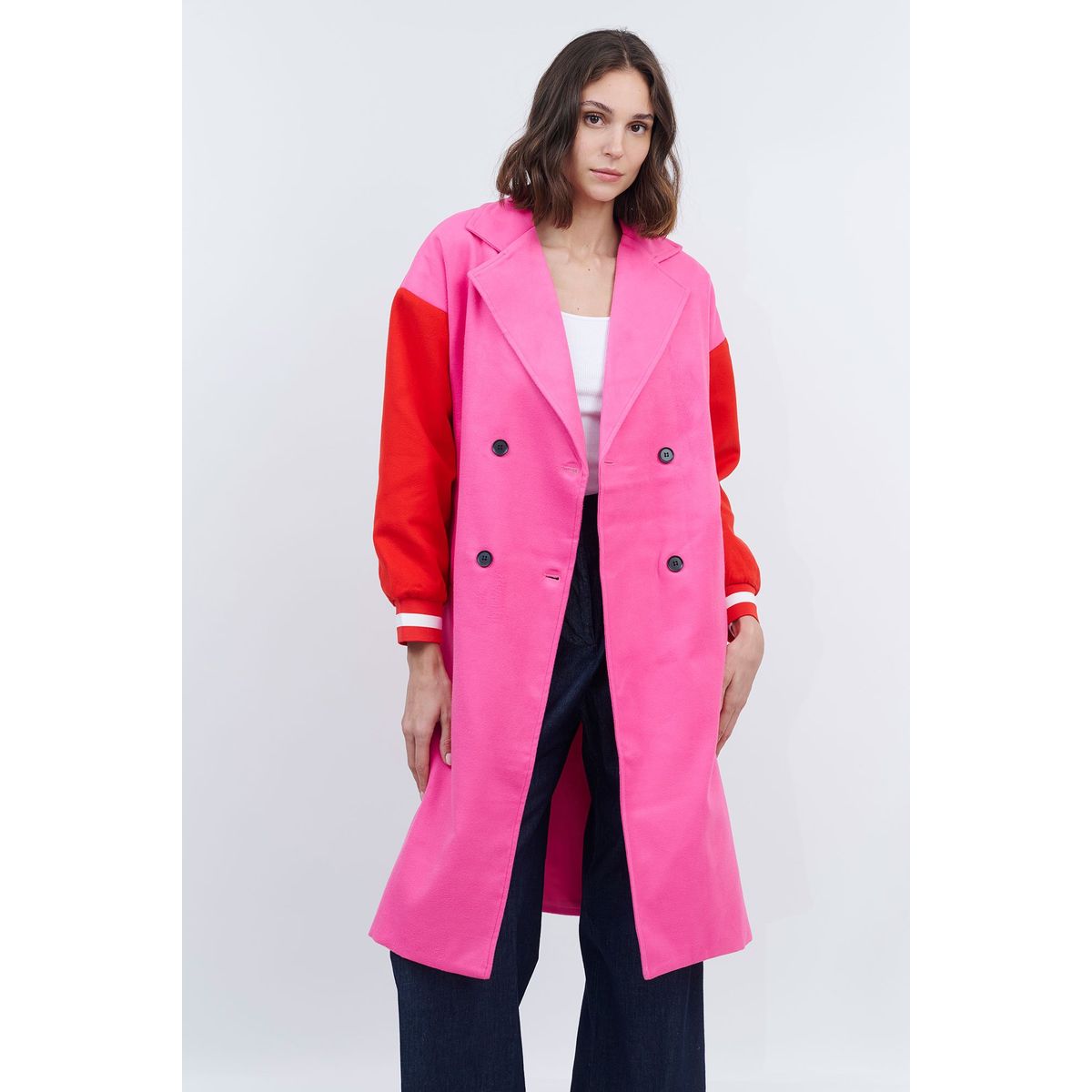 GUINDA - Abrigo Oversize Paño de Lana MET