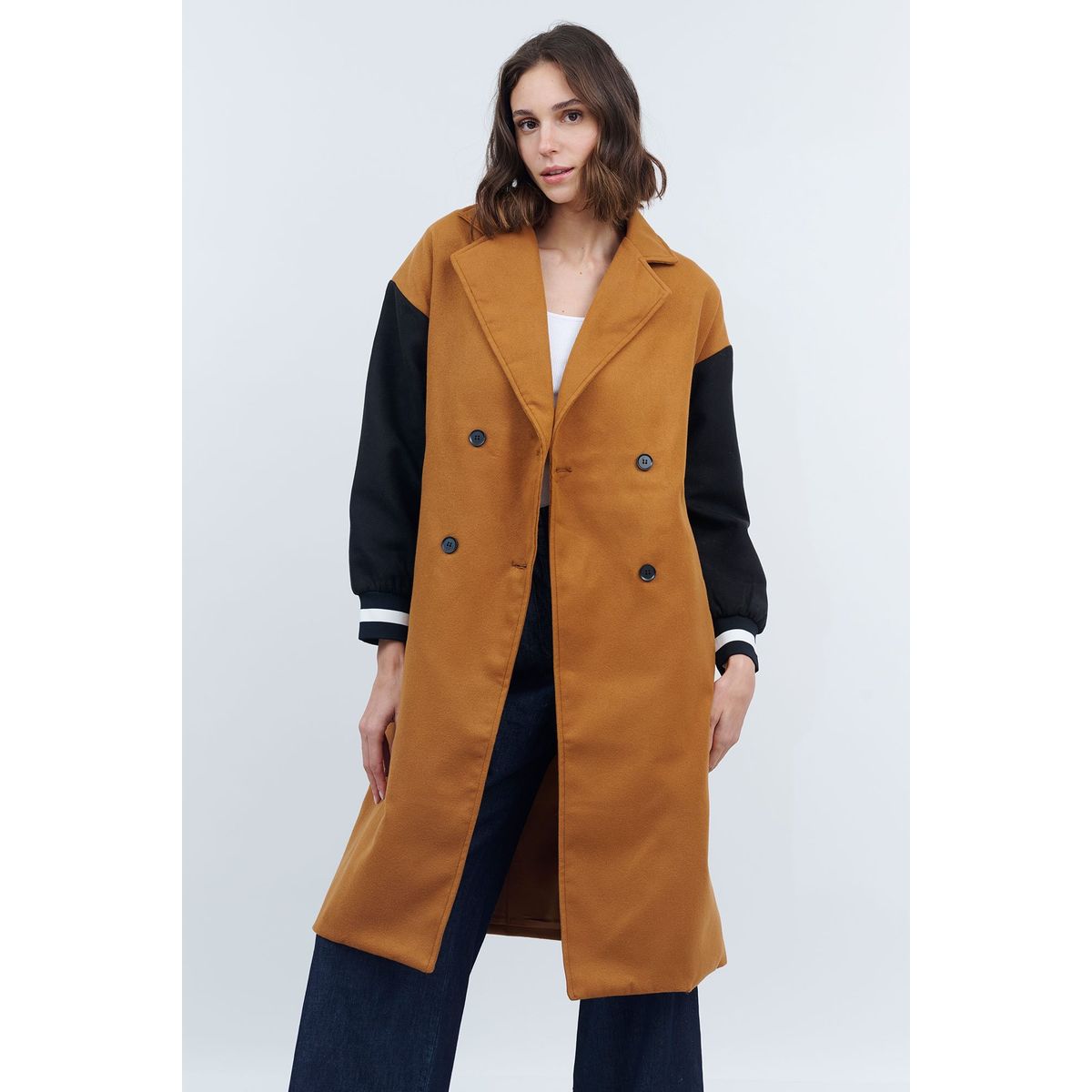 GUINDA - Abrigo Oversize Paño de Lana MET