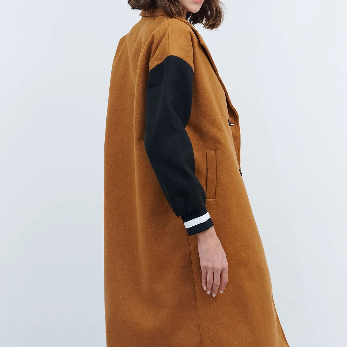 GUINDA - Abrigo Oversize Paño de Lana MET