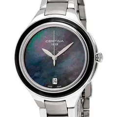 CERTINA - Ds Queen Cuarzo Esfera Negra Mother Of Pearl