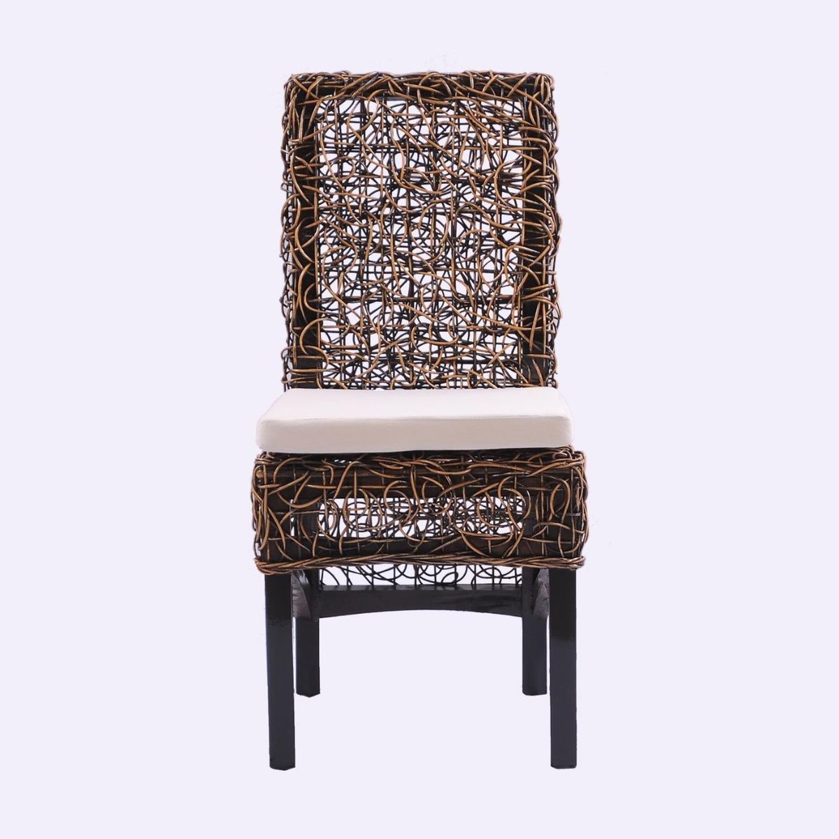 TERRA ESTILO - Silla Rattan Natural Nido de Pájaros