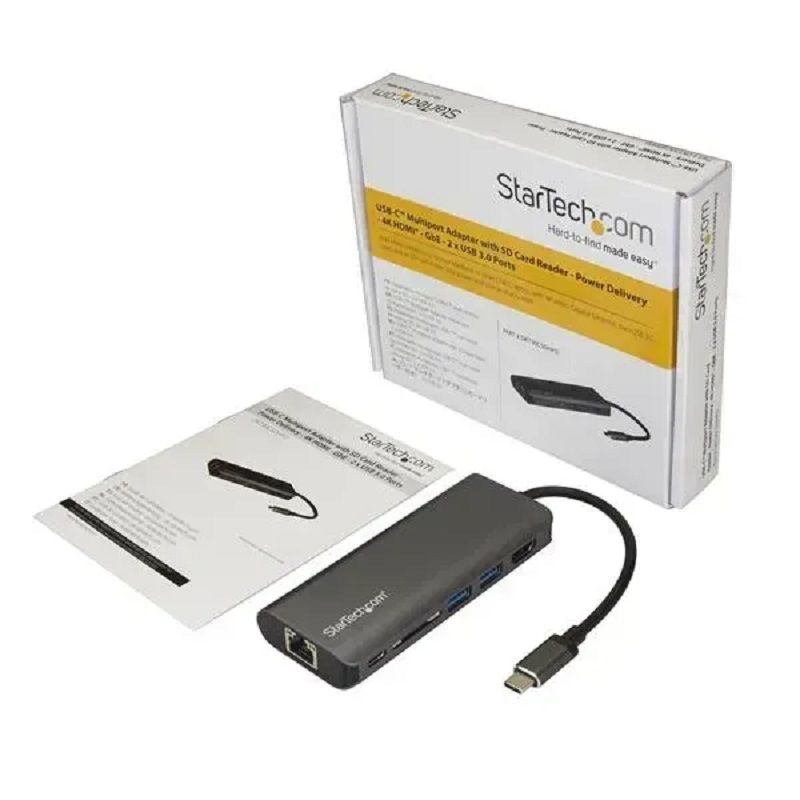 STARTECH - Adaptador Startech Hub USB-C a HDMI/RJ-45/SD/USB-A(2)/USB-C(energia) 6 Puertos