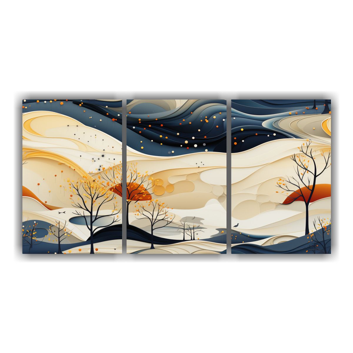 GENERICO - Pinturas Decorativas De Paisajes Escandinavos Abstractos En  240x120cm