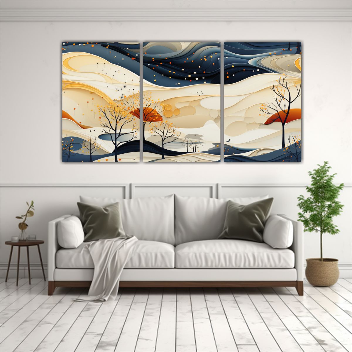 GENERICO - Pinturas Decorativas De Paisajes Escandinavos Abstractos En  240x120cm