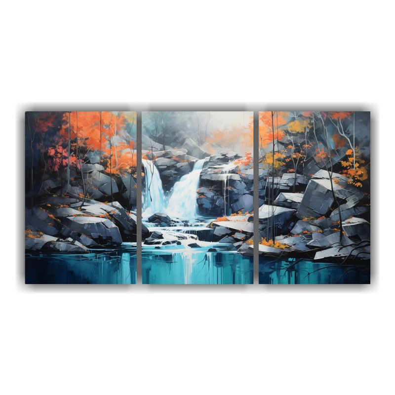 GENERICO - Cuadros Decorativos Abstractos Con Cascada Llamativa Y Hermo 240x120cm
