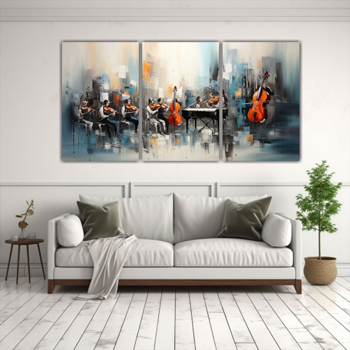 GENERICO - Cuadros Decorativos Estilo Calidos Set 3 Inspirados En La Ar 240x120cm