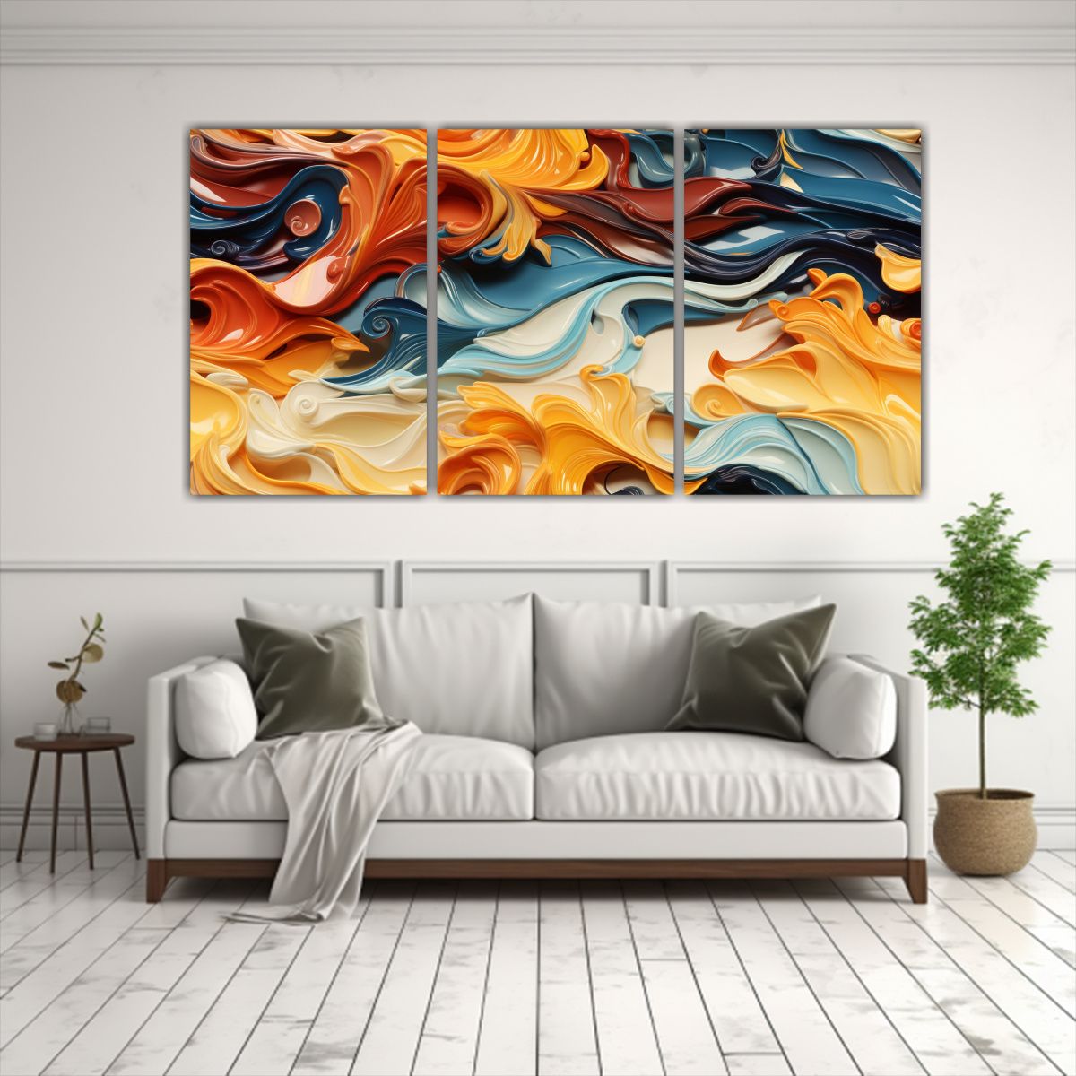 GENERICO - Pinturas Decorativas De Movimiento Refinado En Bastidor Con  240x120cm