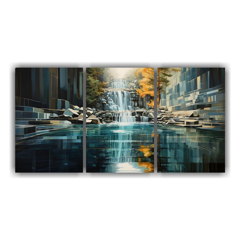 GENERICO - Pinturas Decorativas Estilo Abstracto De Una Cascada Tranqui 240x120cm