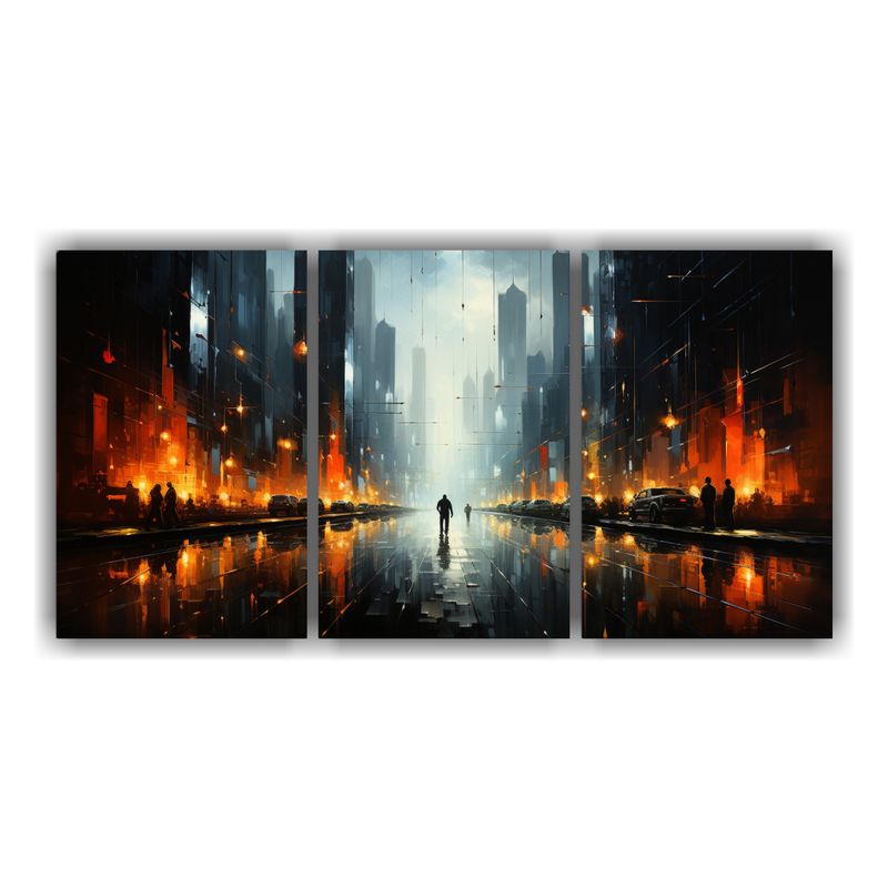 GENERICO - Pinturas Decorativas De Paisaje Urbano Abstracto Con Un Toqu 240x120cm