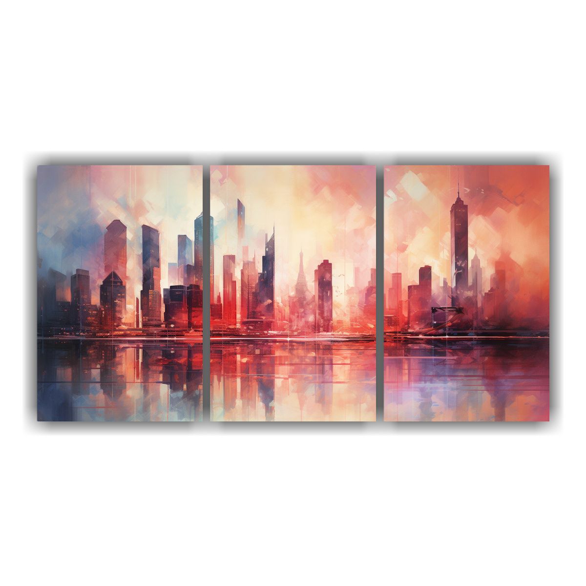 GENERICO - Pinturas Decorativas Tres Cuadros Forma Vitalidad Con Vibran 240x120cm