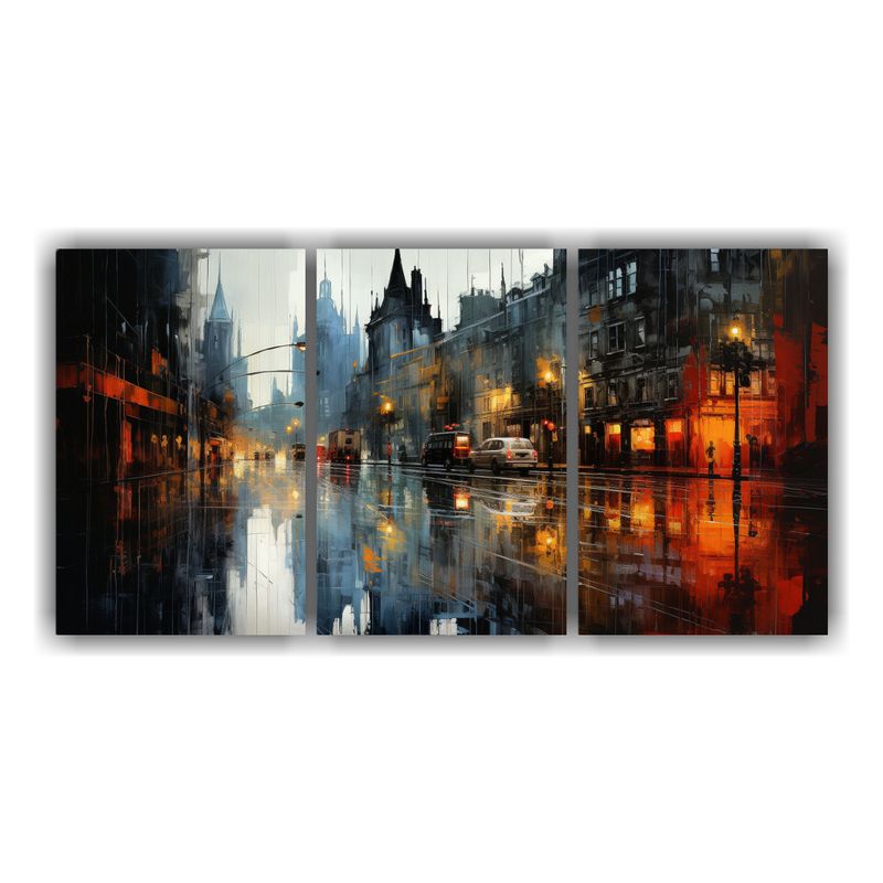 GENERICO - Cuadros Urbanos Originales Con Reflejos Abstractos En Calles 240x120cm