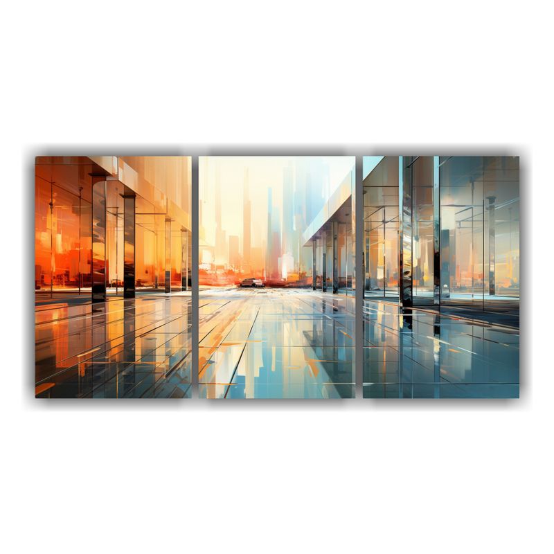 GENERICO - Pinturas De Tela Conceptual Para Comedor En Moderno Edificio 240x120cm