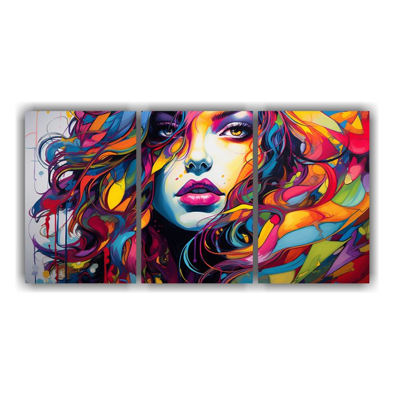 GENERICO - Pintura En Lienzo De Equilibrio Visual De Una Imagen Colorid 240x120cm