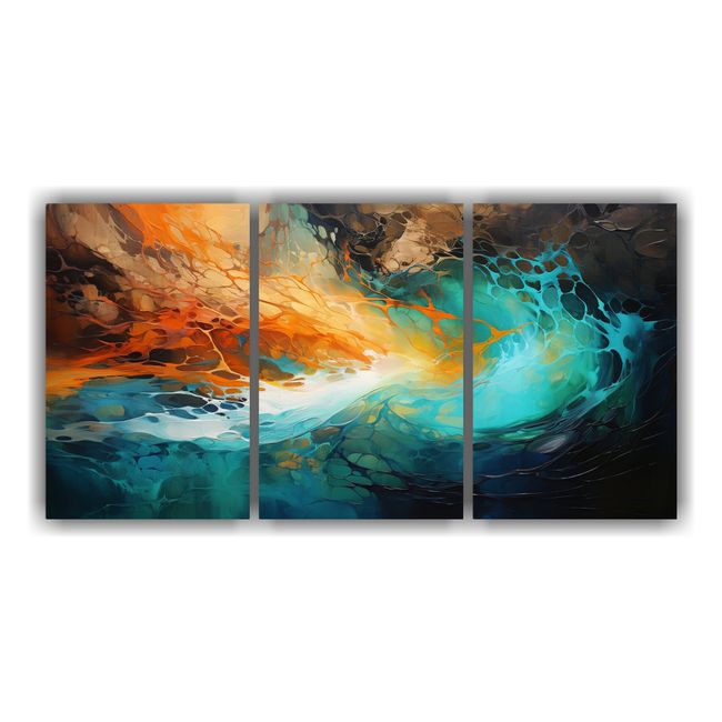 GENERICO - Set 2 Cuadro Vanguardia Originalidad Abstracto Ritmo De Un R 240x120cm