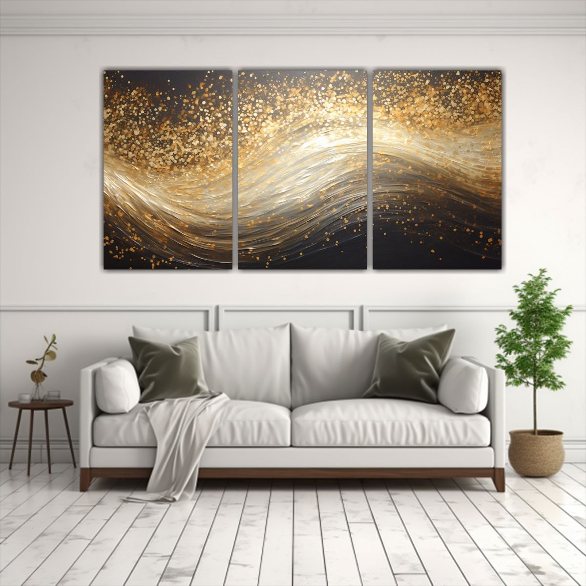 GENERICO - Pinturas Decorativas Estilo Puntillismo Luminoso De Composic 240x120cm