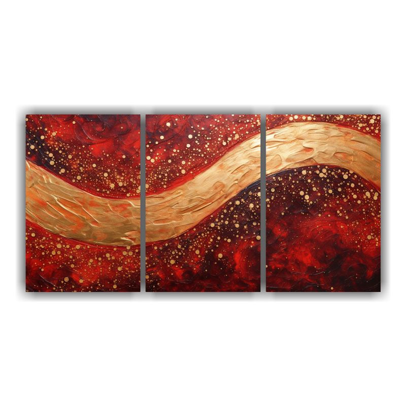 GENERICO - Pinturas Decorativas Estilo Puntillismo Luminoso De Tres Cua 240x120cm