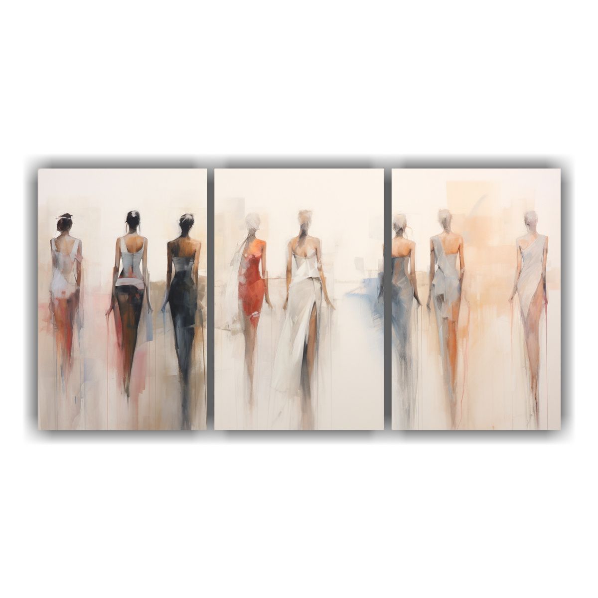 GENERICO - Cuadro Envision De Dibujo Reflejo Con Figuras Humanas Abstra 240x120cm