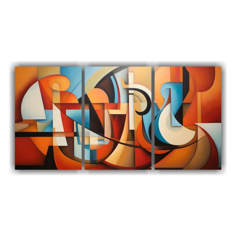 GENERICO - Pinturas Decorativas De Formas Abstractas Inspiradas En El C 240x120cm
