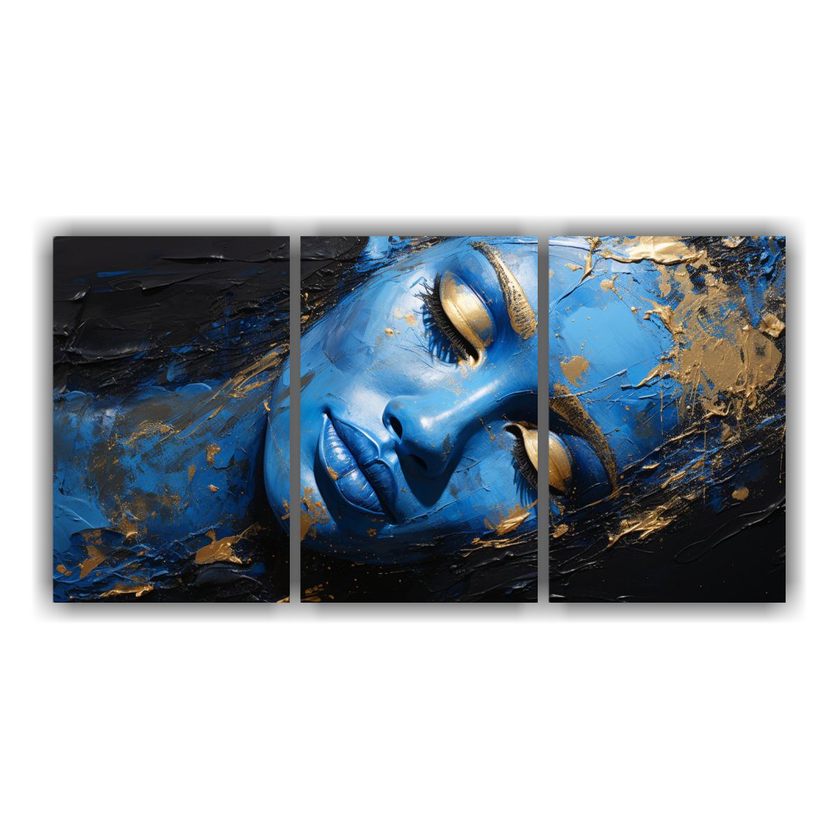 GENERICO - Conjunto 3 Lienzos Tela Dibujo Facial Contornos Exuberantes  240x120cm