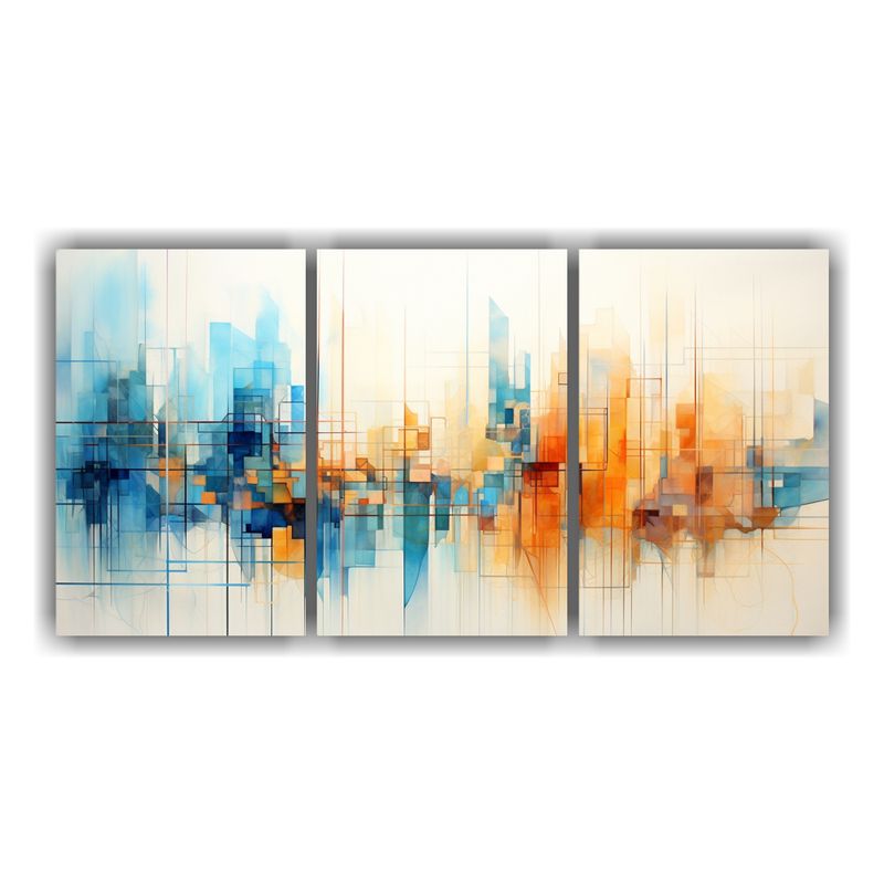 GENERICO - Pinturas Decorativas De La Ciudad En Composiciones Horizonta 240x120cm