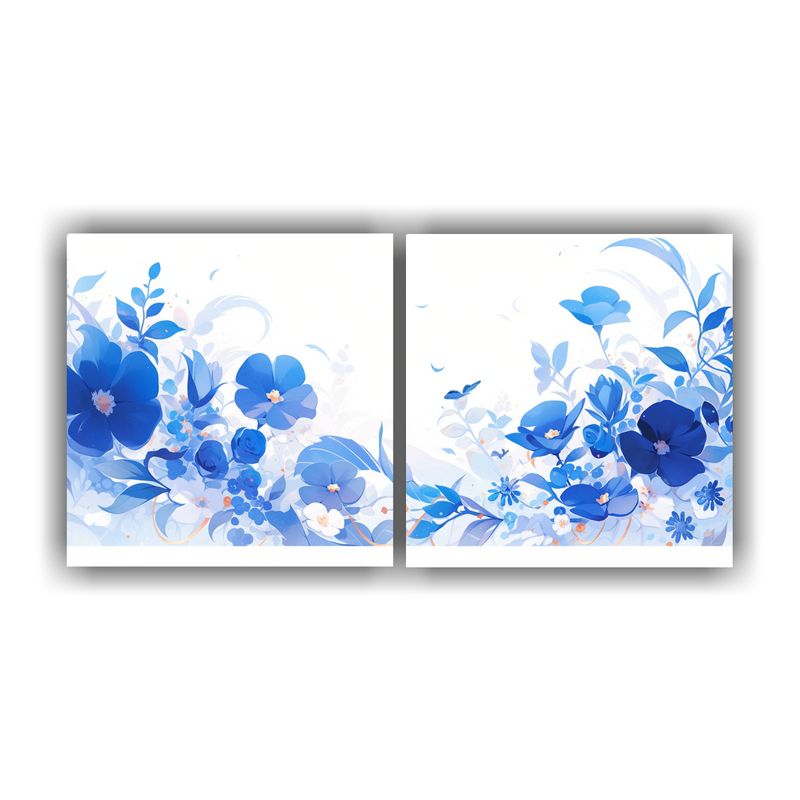 GENERICO - Cuadro Tela Canvas Atmosfera Neonoir Azul Simple Estilo Medi 160x80cm