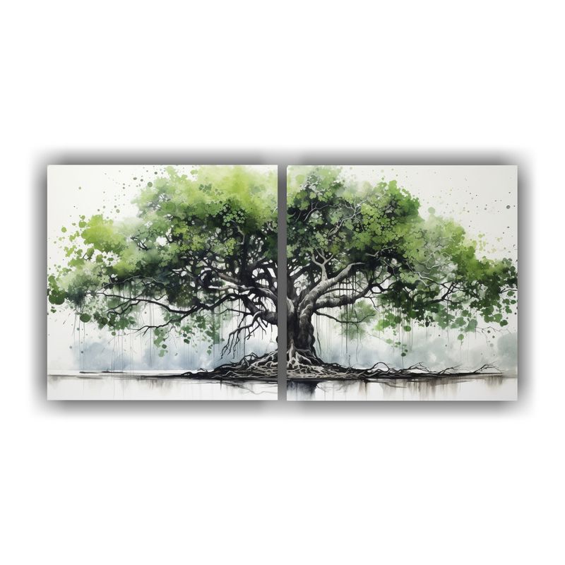 GENERICO - Pintura Abstracta Inspiradora En Blanco Y Negro De Banyan Tr 160x80cm