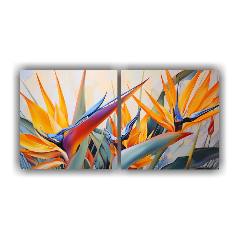 GENERICO - Pintura Abstracta De Alta Calidad En Detalle, Dos Aves Del P 160x80cm