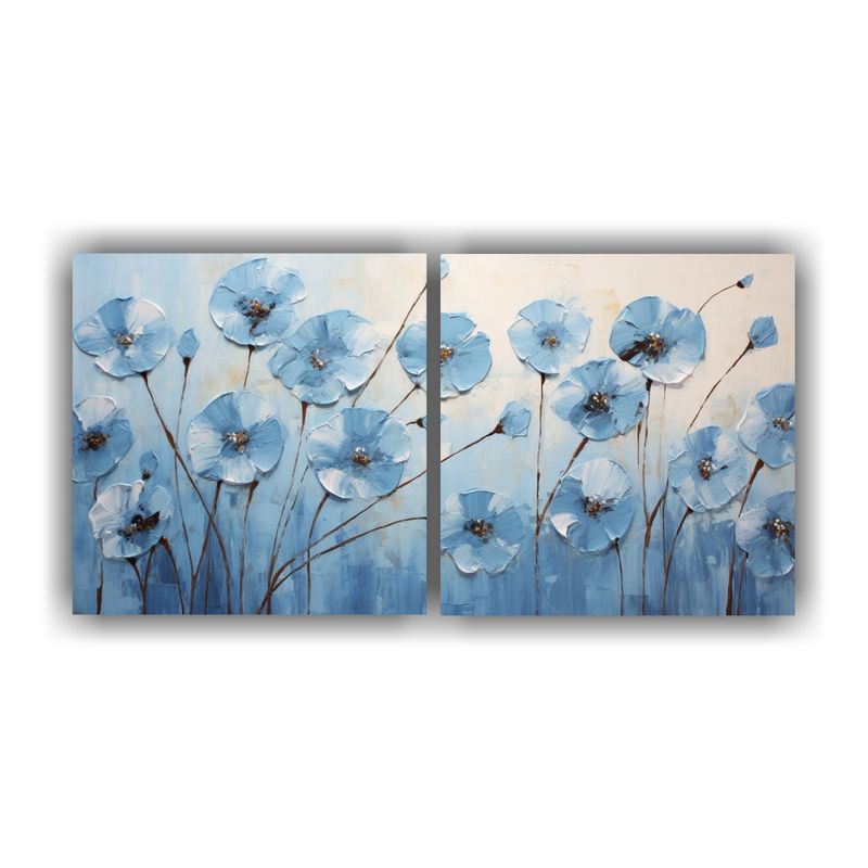 GENERICO - Pintura En Lienzo: Dos Artes Forma Inspiración, Estilo Flor 160x80cm