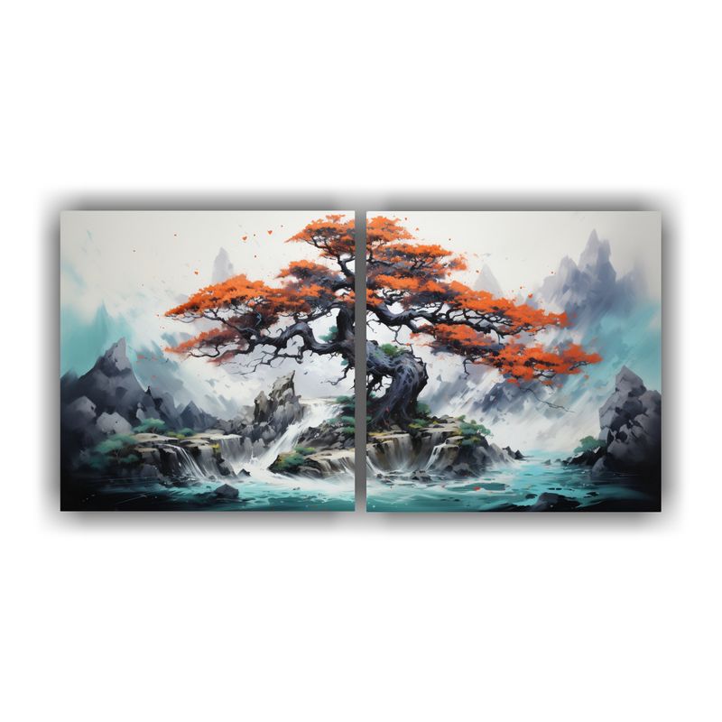 GENERICO - Pintura Abstracta En Bastidor Moderno, Alegria A Un árbol B 160x80cm