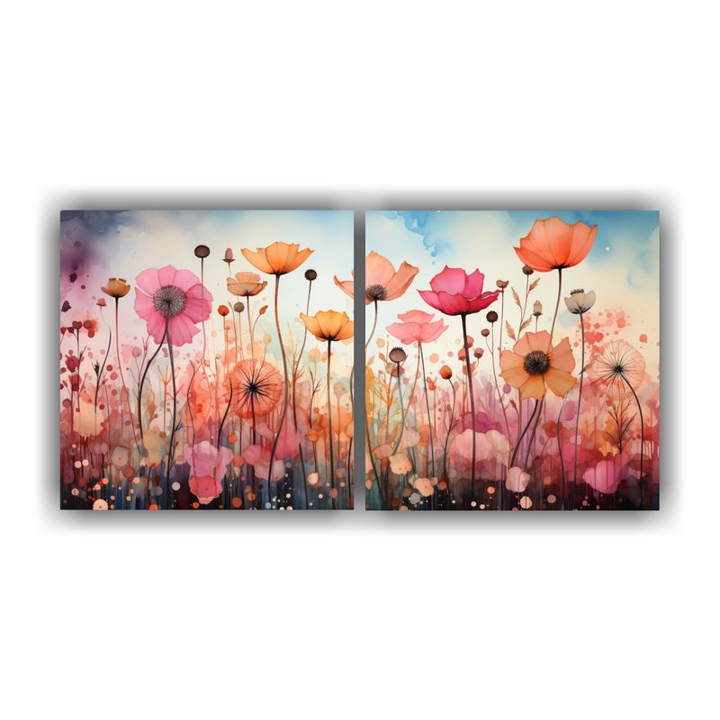 GENERICO - Pinturas De Decoración Con Hierbas De Echinacea Combinando  160x80cm